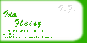 ida fleisz business card